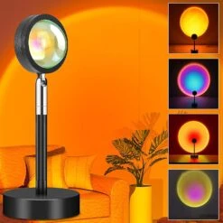 EGR Sunset Lamp Projector, Sunset Light With Multiple Colors Changing Projector LED Lights Floor Lamp Room Decor Night Light For Christmas Decorations Photography/Party/Bedroom/Home Decor Sunset Lamps