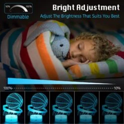 Lmgy Basketball Night Light,3D Illusion Led Lamp, 16 Colors Dimmable With Remote Control Smart Touch, Best Christmas Birthday Gift For 3,4,5,6,7,8 Year Old Boy Girl Kids, Suitable For Basketball Fans -Xmas Lighting Shop 71xK9KFoD3L. AC SL1500