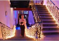 GTSYDING LED Icicle String Lights, Christmas Icicle Lights 16.4Ft 216 LEDs Window Curtain Starry Fairy Lights Plug In 8 Modes For Wedding Party Bedroom Garden Patio Outdoor Indoor (Warm White, 5) 12 GTSYDING LED Icicle String Lights, Christmas Icicle Lights 16.4Ft 216 LEDs Window Curtain Starry Fairy Lights Plug In 8 Modes For Wedding Party Bedroom Garden Patio Outdoor Indoor (Warm White, 5) -Xmas Lighting Shop 71xRXoQqhwL. AC SL1010