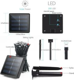 VMANOO Solar Outdoor String Christmas Lights 72Ft 200 LED 8 Modes Patio Lighting For Outside Yard Gazebo Party Wedding Tents Porch Xmas Garden Backyard Tree Decorations Indoor Balcony Decor Lights -Xmas Lighting Shop 71xk9Dutk8L. AC SL1200 1