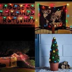 Romasaty C7 LED Christmas Lights(25FT) 5 Multi-Color Outdoor&Indoor Lights For Holiday Party Wedding,25 Ceramic LED Bulb C7 Light(Plus 2 Extra Bulbs)-Green Wire -Xmas Lighting Shop 71xrRNqGUtL. AC SL1001