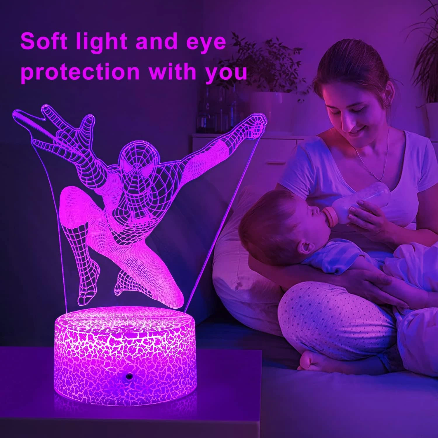 YOOEI Night Light For Kids Cool Gifts 3D Illusion Lamp With 16 Colors Changes With Remote Control Kids Bedside Lamp Toys For 3 4 5 6 7 8 Year Old Boys Christmas Birthday Gifts 2 YOOEI Night Light For Kids Cool Gifts 3D Illusion Lamp With 16 Colors Changes With Remote Control Kids Bedside Lamp Toys For 3 4 5 6 7 8 Year Old Boys Christmas Birthday Gifts - Image 2