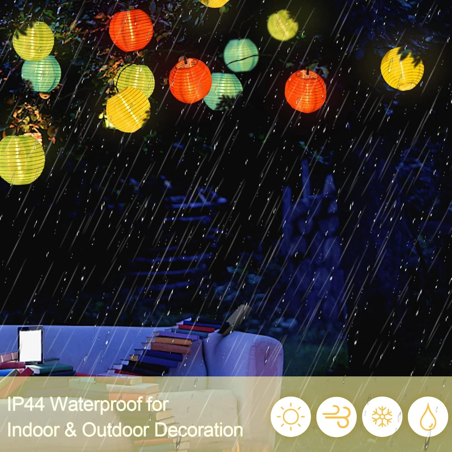 ShuoMei 24Pcs Solar Chinese Lantern String Lights, Chinese New Year Decorations 2023, Decorative Hanging LED Light, Christmas Lights Outdoor For Patio, Garden, Yard, Christmas Decoration (Multicolor) 5 ShuoMei 24Pcs Solar Chinese Lantern String Lights, Chinese New Year Decorations 2023, Decorative Hanging LED Light, Christmas Lights Outdoor For Patio, Garden, Yard, Christmas Decoration (Multicolor) - Image 5