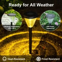Micisty Solar Pathway Lights Outdoor Waterproof, 6 Pack LED Solar Outdoor Lights Waterproof Solar Garden Lights For Yard Auto On/Off Lawn Patio Landscape Christmas Decorations -Xmas Lighting Shop 71yhbUVEaKL. AC SL1001