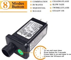 JMEXSUSS 66ft 200 LED Christmas Lights Outdoor, Warm White String Lights Green Wire, 8 Modes Christmas String Lights Plug In For Outside Tree Bedroom Wedding Party Christmas Indoor Decorations -Xmas Lighting Shop 71yzKSWZbGL. AC SL1500