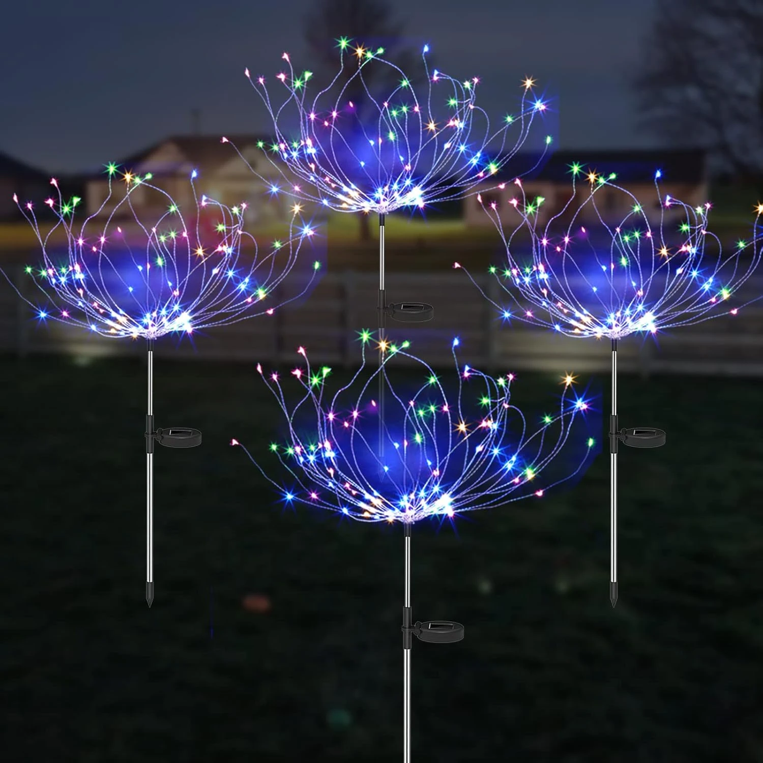 4Pack Firework Solar Lights Outdoor, Solar Garden Decorative Lights, Solar Walkway Lights Waterproof, 35 Copper Wires String Lights For Christmas, Pathway, Patio, Flowerbed 1 4Pack Firework Solar Lights Outdoor, Solar Garden Decorative Lights, Solar Walkway Lights Waterproof, 35 Copper Wires String Lights For Christmas, Pathway, Patio, Flowerbed