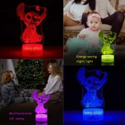 Vpgun 3D Illusion Stitch Night Light: Stitch Light With Remote Control And Smart Touch, Stitch Lamp Stitch Room Decor For Girls Birthday Christmas Stitch Gifts -Xmas Lighting Shop 71zTsmEPmsL. AC SL1500