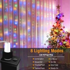 Litogo Extra-Long 197FT 500 LED String Lights, Plug In Fairy Lights With 8 Lighting Modes Christmas Lights Outdoor, IP65 Waterproof Multicolor Sting Lights Indoor For Bedroom Party Tree Decoration -Xmas Lighting Shop 71zshgeRfuL. AC SL1300