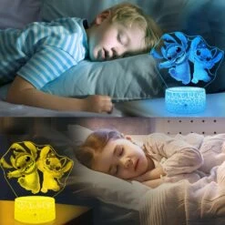 GIMFRY Stitch Night Light Cute Stitch Gifts For Girls 16 Colors Changing With Remote&Touch Models Room Decor Stitch Lamp Birthday Christmas Party Decoration Present For Kids And Stich Lovers -Xmas Lighting Shop 71zuX4v8Z5L. AC SL1500