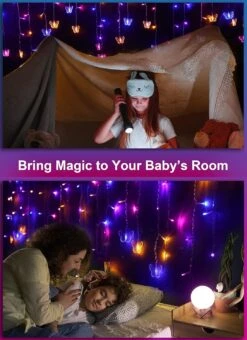 Butterfly Fairy Lights For Bedroom Curtain Ceiling Wall Decor USB Plug-in 120 Led 19.7FT Twinkle String Light With Remote, For Toddler Teen Girls And Christmas Decorations -Xmas Lighting Shop 81 3w MSlSL. AC SL1500