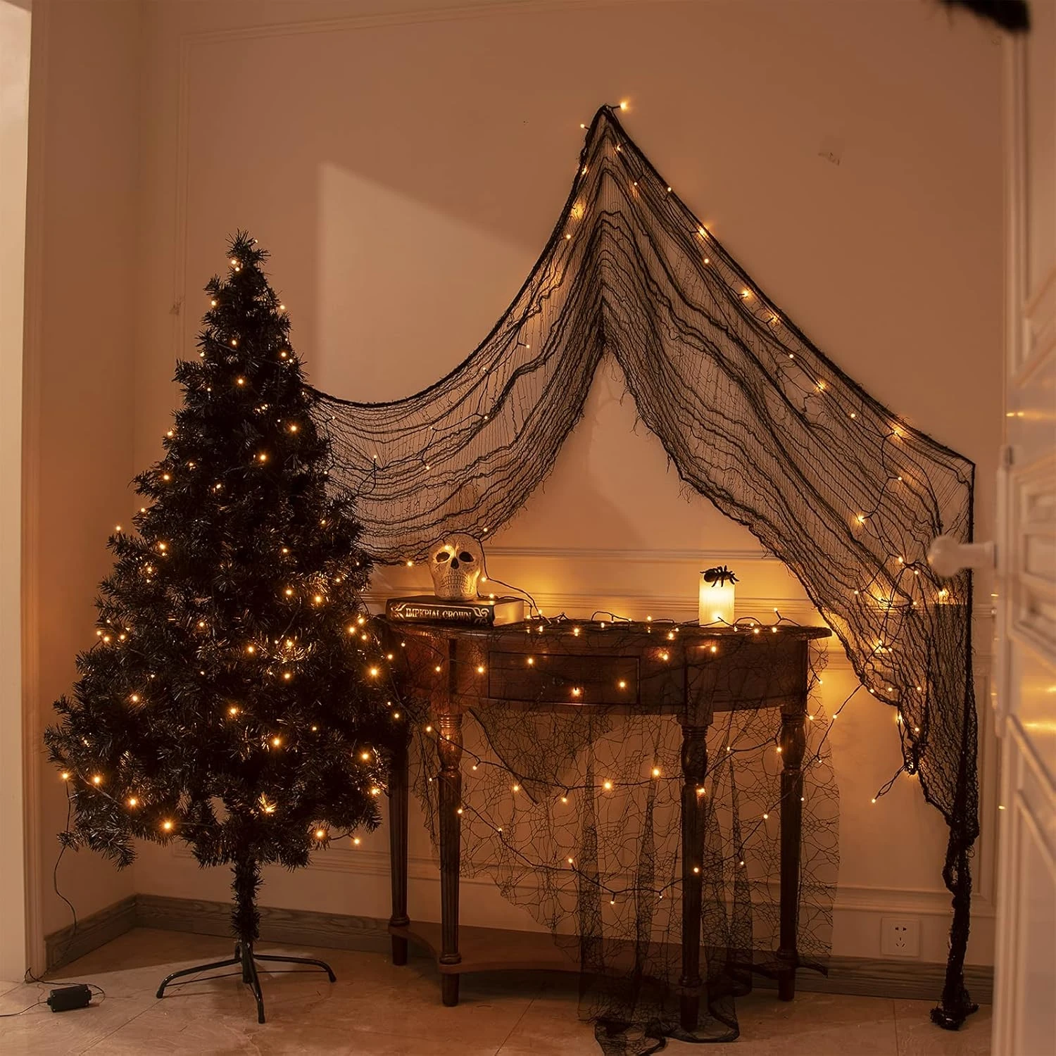 EAMBRITE Halloween Decorations 200 LED Halloween String Lights With Spooky Music Motion Sensor Controller Twinkle Waterproof Orange String Lights Plug In For Indoor Outdoor Tree Party Yard Christmas 8 EAMBRITE Halloween Decorations 200 LED Halloween String Lights With Spooky Music Motion Sensor Controller Twinkle Waterproof Orange String Lights Plug In For Indoor Outdoor Tree Party Yard Christmas - Image 8