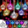 Outdoor String Lights Diwali Lights 50 LED 23 Ft Changing Globe String Lights Multicolor Camping String Lights Moroccan Camper Awning Lights Boho Lights For Awnings Indoor Outdoor Christmas Xmas Tree