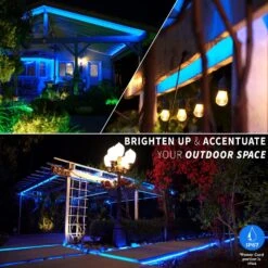 West Ivory 288LEDs, 25ft Blue LED Rope Light W/ 8 Mode 1/2" Thick, Controller Connectable Outdoor Permanent Waterproof Accent Exterior Lighting, ETL Certified, Holiday Christmas Backyard Decor -Xmas Lighting Shop 81 xlUs3O7L. AC SL1500