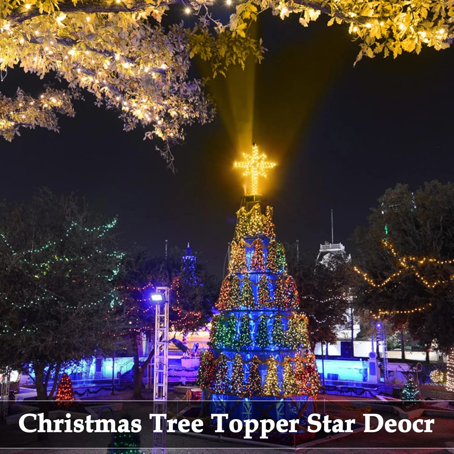 22" Bethlehem Star Outdoor Christmas Lights 90 LEDs Christmas Tree Lights Hanging Lights Mains Powered Polaris Christmas Decorations,Star Of Bethlehem Lights For New Year Holiday Wedding Party Decor 3 22" Bethlehem Star Outdoor Christmas Lights 90 LEDs Christmas Tree Lights Hanging Lights Mains Powered Polaris Christmas Decorations,Star Of Bethlehem Lights For New Year Holiday Wedding Party Decor - Image 3