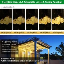 GCMacau Outdoor String Lights, Battery Operated String Lights Indoor 39ft 80LED Small Globe Fairy Lights Waterproof With Remote, 8 Modes, For Camping Patio Tent Christmas Decorations Warm White -Xmas Lighting Shop 8111ur2OPkL. AC SL1500
