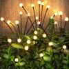 Brightever 【𝐔𝐩𝐠𝐫𝐚𝐝𝐞𝐝 Solar Lights Outdoor Waterproof - Swaying Solar Garden Lights, Firefly Lights With Highly Flexible Copper Wires, Yard Pathway Christmas Landscape Stake Lights, 2 Packs