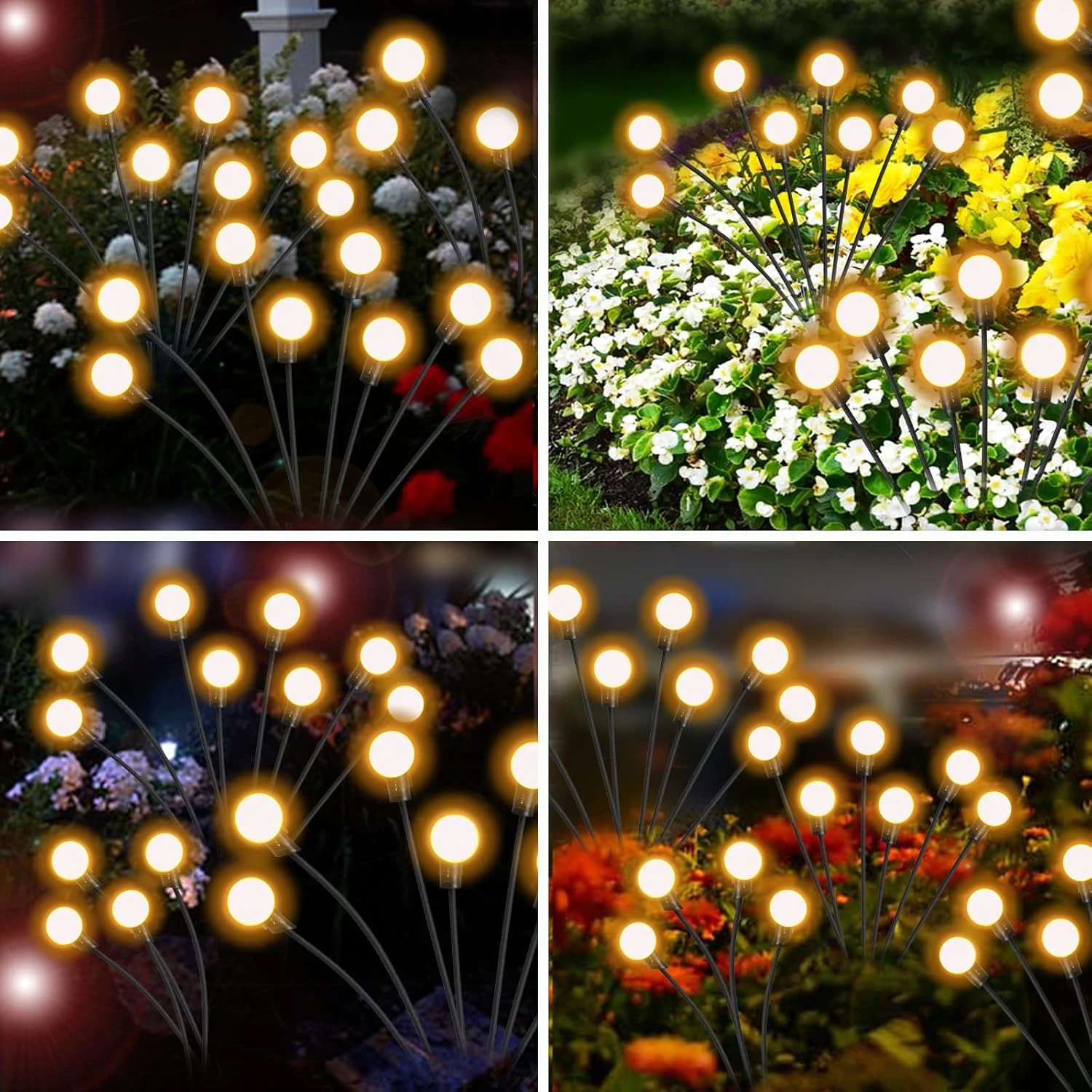 Lanthium 8 Pack Solar Firefly Lights Outdoor Waterproof With 8 LEDs, Solar Powered Outdoor Lights - Swaying Solar Garden Lights - Warm White Solar Powered Firefly Lights, Christmas Lights For Garden 5 Lanthium 8 Pack Solar Firefly Lights Outdoor Waterproof With 8 LEDs, Solar Powered Outdoor Lights - Swaying Solar Garden Lights - Warm White Solar Powered Firefly Lights, Christmas Lights For Garden - Image 5