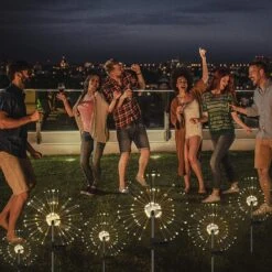 Solar Firework Lights Solar Lights Outdoor Solar Garden Decorative Lights DIY Shape Warm White Waterproof 105 LED String Lights 2 Lighting Modes Stake Lights For Christmas Garden Patio Lawn 2 Pack -Xmas Lighting Shop 811u8QgVORL. AC SL1500