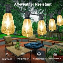 Jedavai LED Outdoor String Lights 40Ft Shatterproof Waterproof ST38 Vintage Edison Bulbs Patio Lights Energy Saving Hanging Outdoor Lights For Christmas Porch Deck Garden Backyard Wedding Party -Xmas Lighting Shop 8124vAGiGWL. AC SL1500