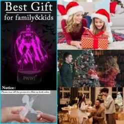3D Night Light The Batman Action Figure Bedside Table Desk Illusion Lamp Color Changing LED Acrylic RGB Lights For Fans Toys, Kid Bedroom Decor, Birthday, Christmas, New Year Gifts -Xmas Lighting Shop 812TeLq53RL. AC SL1500