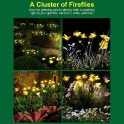 WOBILOO Solar Outdoor Garden Lights - 4 Pack 10 LED Solar Bee Firefly Lights With 2 Lighting Modes,Solar Swaying Lights,Waterproof Solar Powered Lights For Yard Patio Pathway Christmas Decoration -Xmas Lighting Shop 813B6Hm6EeL. AC SL1500
