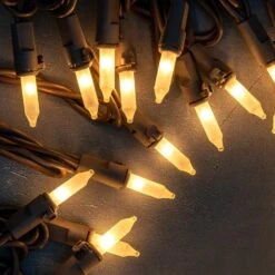 SWEET SHINE White Frost Christmas Lights, 200 Lights 66 Ft Brown Wire, Pack Of 2 Strands 100 Count UL Listed Holiday String Light (White Frost) -Xmas Lighting Shop 813ENAEG4dL. AC SL1500