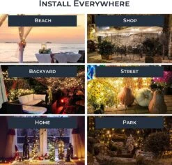 ANGMLN Solar Waterfall Fairy Bunch Lights Outdoor Waterproof,200 LEDs 8 Modes Watering Can Light (No Watering Can), Solar Powered Firefly Moon Plants Christmas Tree Vines Decorations -Xmas Lighting Shop 813LPklr2fS. AC SL1500