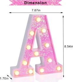 Foaky LED Letter Lights Sign Light Up Pink Letters Glitter Alphabet Letter Sign For Night Light Wedding/Birthday Party Battery Powered Christmas Lamp Girls Gifts Home Bar Decoration(A 11 Foaky LED Letter Lights Sign Light Up Pink Letters Glitter Alphabet Letter Sign For Night Light Wedding/Birthday Party Battery Powered Christmas Lamp Girls Gifts Home Bar Decoration(A -Xmas Lighting Shop 813w 14N5tL. AC SL1500