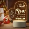 Gifts For Mom, Mom Birthday Gifts, Mothers Day Gifts From Daughter - Acrylic Engraved Night Lamp, Personalized Mom Gifts From Daughter Son, Best Gift For Mom On Mother's Day Birthday Christmas