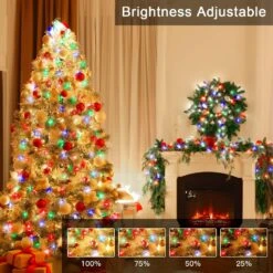Ollny Christmas Lights Outdoor String Lights 210ft/640 LED Super Long Multicolor 11 Modes&Timer Remote Waterproof Plug In Fairy Light For Xmas Tree Patio Holiday Indoor Decorations Warm White -Xmas Lighting Shop 815Dw Ww7fL. AC SL1500