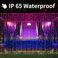 Solar Curtain Lights Outdoor Indoor, Solar Christmas Lights, 300 LED Fairy Window Lights IP65 Waterproof, Twinkle Lights 8 Modes Christmas Decoration For Home Patio Wedding Party (Multi-Colored) -Xmas Lighting Shop 815HfbMAdJL. AC SL1500