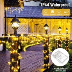 JMEXSUSS 2 Pack Warm White Battery Operated String Lights Outdoor, Each 33ft 100 LED Battery Powered Christmas Lights With Remote, 8 Modes Twinkle Fairy Mini Lights Waterproof -Xmas Lighting Shop 815OQ y5DpL. AC SL1500