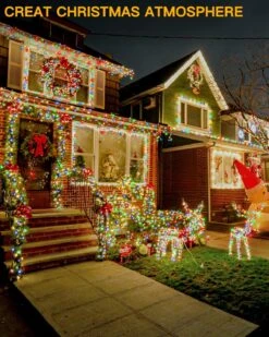 Ollny Christmas Lights Outdoor Indoor, 400LED 131ft Christmas Tree Lights, String Lights IP67 Waterproof 8 Modes Fairy Lights Plug In For House Party Yard Decorations (Multicolor) -Xmas Lighting Shop 815b0w2uEOL. AC SL1500