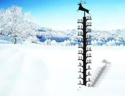 BIUWING 24 Inch Iron Art Snow Gauge Outdoor, Elk Snow Measuring Stick, Snowfall Gauge For Yard, Winter Snow Measurer Snow Ruler Inches, Christmas Decorations, Snowfall Measuring Device -Xmas Lighting Shop 816 UTvc1L. AC SL1500