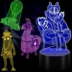 Dreamy Cubby 3D Illusion Game Series Night Light-4 Patterns 16 Colors Change Decor Lamp With Remote Control&Smart Touch,Christmas And Birthday Gifts For Kids/Boys/Game Fans (Retro)