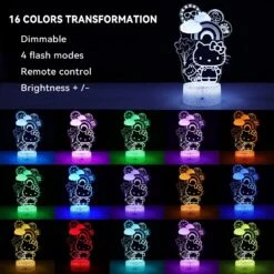 HONRG Kitty Lamp Cat Night Light For Kids Kitty Room Decor Lights Kitty Gifts Cute Lamp With Remote & Smart Touch 16 Colors Dimmable Bedroom Decoration Gifts For Christmas Birthday Girls -Xmas Lighting Shop 816cSYw7iLL. AC SL1500