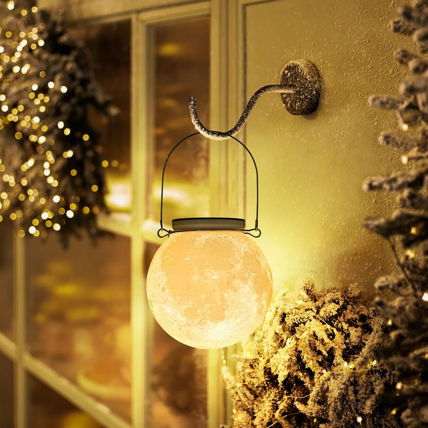 Balkwan 4.7 Inches Solar Moon Lamp Garden Decor Waterproof Outdoor Lanterns With LED Garden Solar Lights Patio Hanging Lights Christmas Decorations For Backyard Fence Pathway, Warm White 1 Balkwan 4.7 Inches Solar Moon Lamp Garden Decor Waterproof Outdoor Lanterns With LED Garden Solar Lights Patio Hanging Lights Christmas Decorations For Backyard Fence Pathway, Warm White