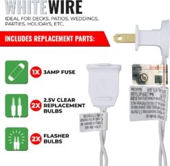 612 Vermont 100 Clear Christmas Lights On White Wire, UL Approved For Indoor/Outdoor Use, 18 Foot Of Lighted Length, 20 Foot Of Total Length -Xmas Lighting Shop 816jQ2AjsYL. AC SL1500