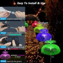 WRRLIGHT Solar Garden Lights - New Upgraded Solar Jellyfish Lights 2 Pack Solar Lights For Outside Solar Outdoor Waterproof Lights For Pathway Yard Patio Lawn Christmas Party Decor -Xmas Lighting Shop 816jtJB3FSL. AC SL1500