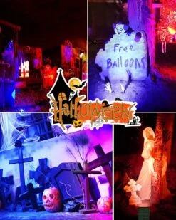 Biling Solar Spot Lights Outdoor, 4Pack 12 Colors Solar Lights For Outside IP67 Waterproof, Solar Landscape Lights Festivals Lights For House Yard Garden Christmas Decorations -Xmas Lighting Shop 816wxk0CUeL. AC SL1500