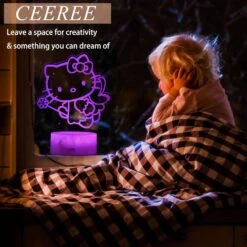 Cat Night Light - Kitty Lamp, 7 Color Change Decor Lamp With Remote, Dim, Timer, Gifts For Christmas Birthday Girls -Xmas Lighting Shop 817MI584auL. AC SL1500