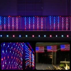 Dazzle Bright American Flag Net Lights, 324 LED Waterproof USA Flag String Lights With 8 Modes, Connectable Independence Christmas Day Decorations For Indoor Outdoor Party Yard Garden Decor -Xmas Lighting Shop 817ZLu6YTDL. AC SL1500