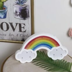 Sweet FanMuLin Rainbow LED Light Battery Operated Night Lights Rainbow LED Lamp Wall Decor For Living Room, Bedroom, Party, Christmas Birthday Gifts For Kids -Xmas Lighting Shop 818DwJorXvL. AC SL1500