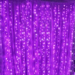 Twinkle Star, 6 Inches Indoor Outdoor, LED String Light For Christmas Wedding Party Home Garden Bedroom Outdoor Indoor Wall Decoration (Purple)