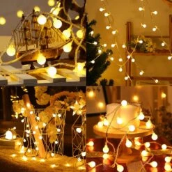Globe String Lights, 59FT 100 Led Fairy Lights Plug In 8 Modes With Remote Control Waterproof Outdoor Indoor String Lights, Fairy Lights For Bedroom, Garden, Party, Wedding, Christmas Decor Warm White -Xmas Lighting Shop 818sqiwrAYL. AC SL1500