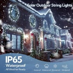 Woohaha 2 Pack Solar String Lights,Each 72ft 200 LED Solar White Christmas Lights Outdoor With Remote And Timer, 8 Modes Solar Tree Lights Waterproof Solar Fairy Lights For Garden,Yard,Patio,Party -Xmas Lighting Shop 818xVFHnqmL. AC SL1500