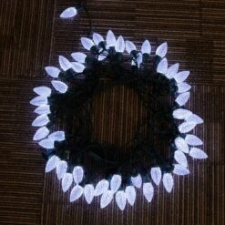 NIOSTA C9 Christmas Lights, 50 LED 30Ft Pure White Quick Clip Outdoor Christmas Lights, Connectable Waterproof Christmas Lights For House, Roof Etc (Clips Included) -Xmas Lighting Shop 818z2V5AVmL. AC SL1500