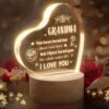 Grandma Birthday Gifts, Gifts For Grandma, Unique Night Lamp Engraved With Saying, Best Grandma Gifts Idea, Grandma Mothers Day Gift, Christmas Gifts For Grandmother From Grandchilds