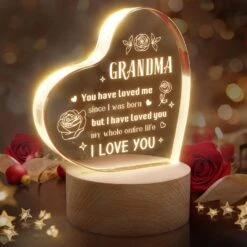 Grandma Birthday Gifts, Gifts For Grandma, Unique Night Lamp Engraved With Saying, Best Grandma Gifts Idea, Grandma Mothers Day Gift, Christmas Gifts For Grandmother From Grandchilds