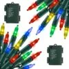 TW SHINE Battery Operated Christmas Lights, 2 Pack 50 LED 16FT Battery Operated String Lights With 8 Modes, Xmas Lights For Outdoor Indoor Wedding Party Home Decorations, Multi-Colored